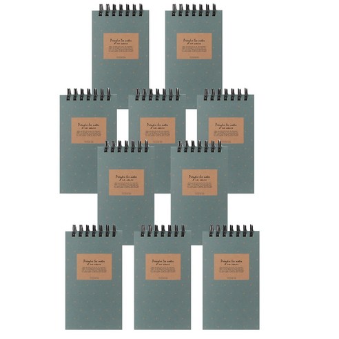 톡톡팬시 1000 포켓북 상철수첩 60매, 도트 청록, 10개