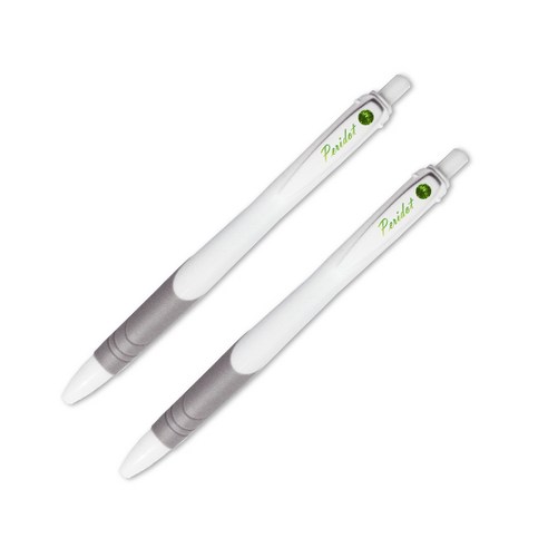 제브라 럭키 스톤 탄생석 볼펜 0.7mm, 8월 페리도트, 2개