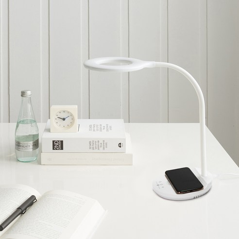 스피아노 레오나 스마트폰 무선 충전 겸용 LED 스탠드 SL-N216, WHITE