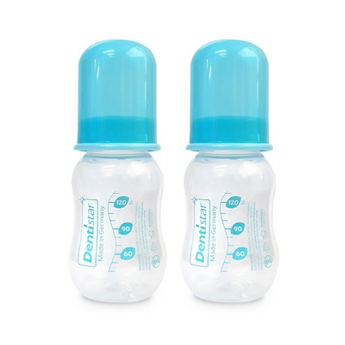 덴티스타 스탠다드 PP 젖병 130ml x 2p, 노꼭지, 혼합색상, 2개