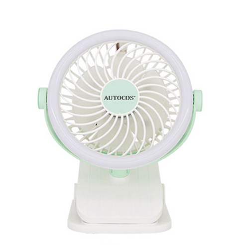 오토코스 360도 LED 집게형 미니선풍기, LF02, 혼합색상