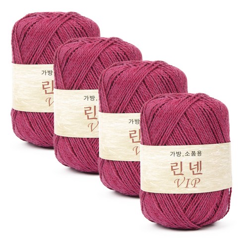 린넨 VIP 뜨개실 4p, 35번 그레이프, 105m