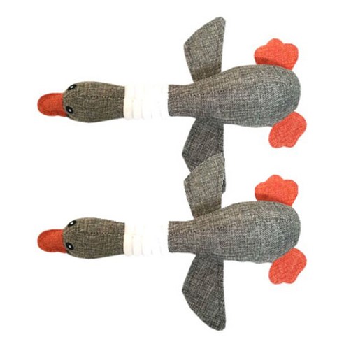 까꿍펫 천둥오리 강아지 봉제인형 20 x 32 cm, 그레이, 2개
