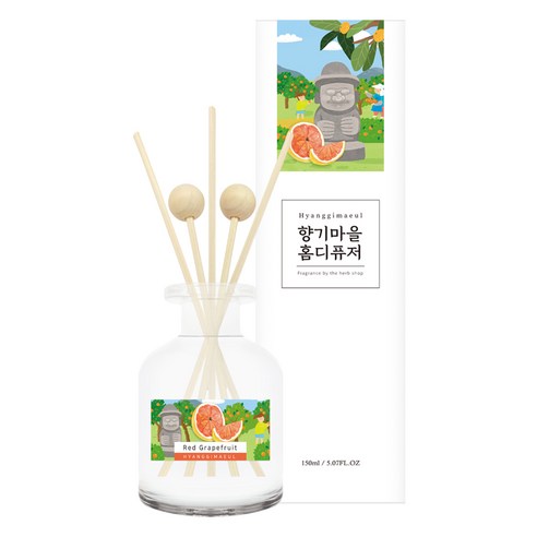 향기마을 실내용 홈 디퓨저 150ml, 레드자몽