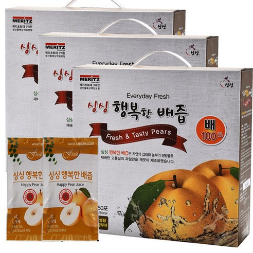 싱싱 행복한 배즙, 100ml, 150개