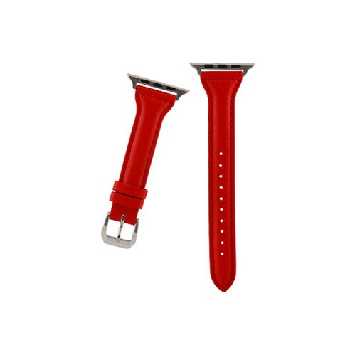비쉐르 애플워치 3/4/5 보나 클래식 레더 밴드 (38/40mm 호환 가능), 레드, 1개