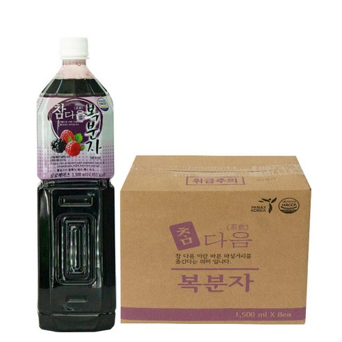 참다음 복분자 음료베이스, 1500ml, 8개