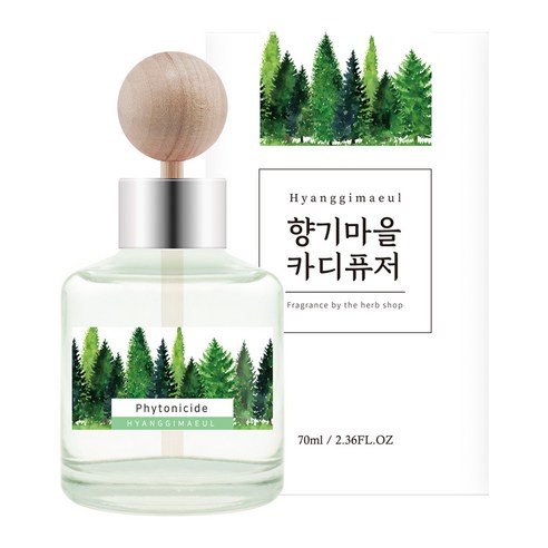 향기마을 차량용 디퓨저 70ml, 피톤치드, 1개