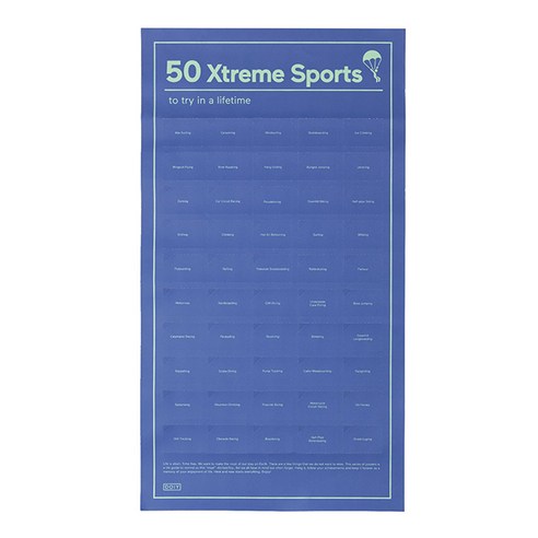 도이 50가지 익스트림 스포츠 챌린지 포스터, 혼합색상