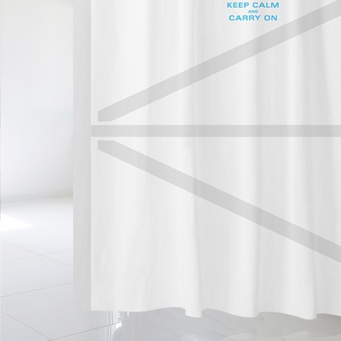 수풀 샤워 커튼 SC 757 1520 x 1880 mm + 스테인리스 고리, 1세트