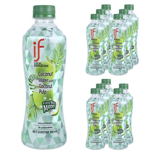 이프 코코넛워터 위드 코코넛과육, 350ml, 12개