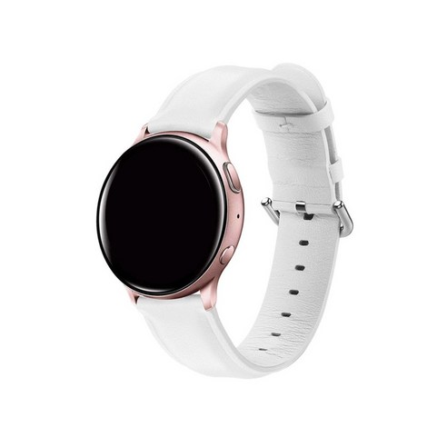 디씨네트워크 갤럭시 워치 amazfit bip 가죽 스트랩 시계줄 세트, 화이트, 1세트