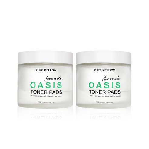 퓨어멜로우 아보카도 오아시스 토너패드 70p, 155ml, 2개