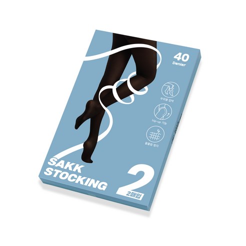 마른파이브 빅사이즈 고탄력 팬티 압박스타킹 40D 2p