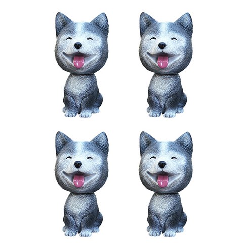 블럭마트 차량용 강아지 흔들인형 4p, type4, 4개
