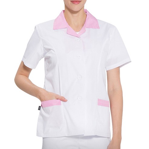 팀쿡 스판 여성 반팔 위생셔츠 TS-611