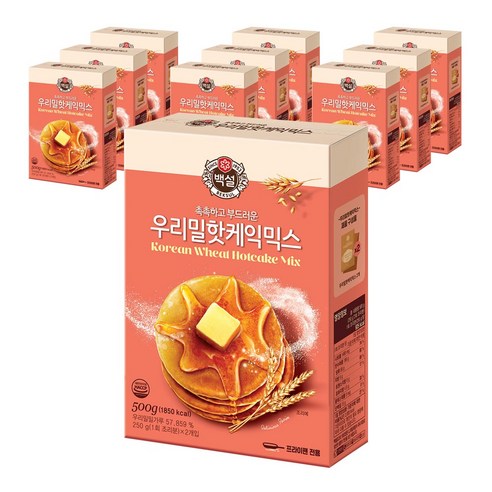 백설 우리밀 핫케익 믹스, 500g, 10개