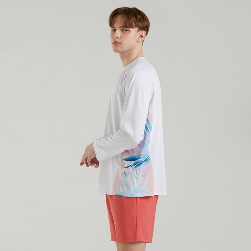 에이치머스 남성용 오클랜드 오버핏 긴팔 래쉬가드, 혼합색상