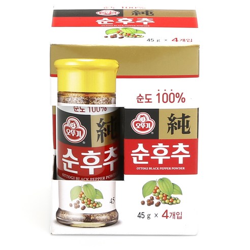 오뚜기 순후추, 45g, 4개