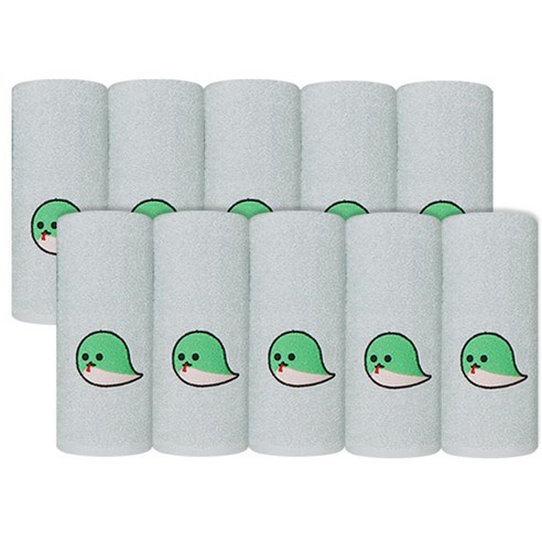 송월타월 십이지 수건 130g 30수 면사, 뱀(그린), 10개