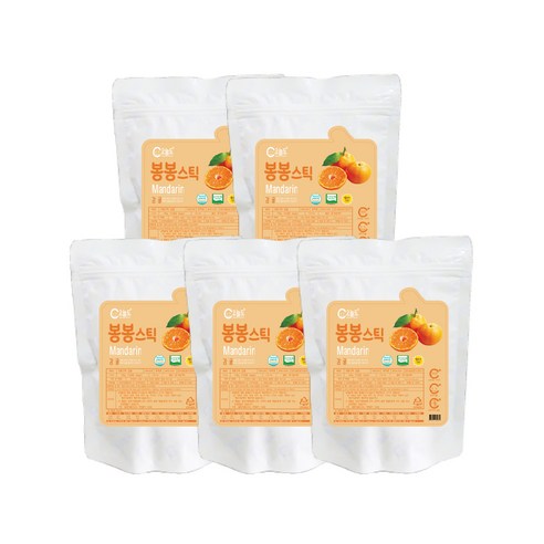 오늘도 유기농 쌀과자 봉봉스틱, 감귤, 25g, 5개