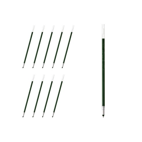 파이롯트 아크로볼 닥터그립 유성볼펜 리필심 0.7mm BVRF-8F, 그린, 10개