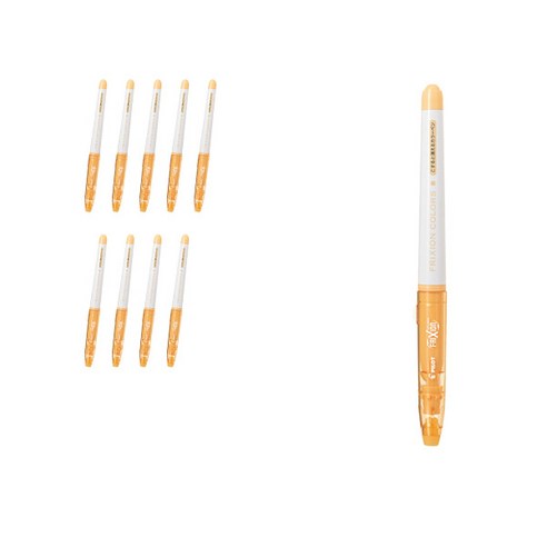 파이롯트 프릭션 칼라 수성펜 0.6mm SFC-10M, 페일 오렌지, 10개