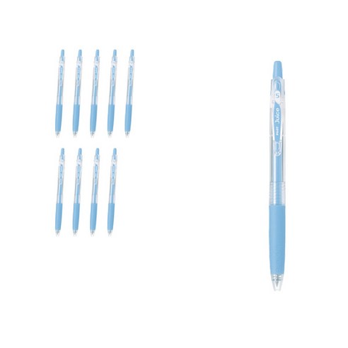 파이롯트 쥬스 젤잉크펜 0.5mm LJU-10EF, 파스텔블루, 10개