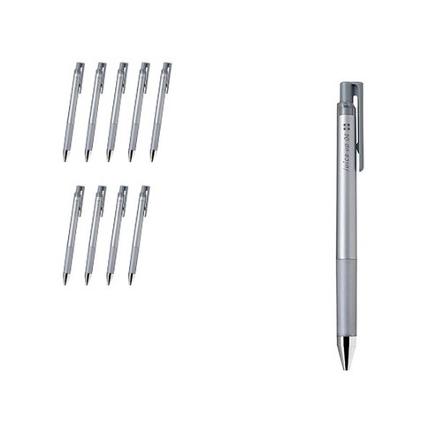 파이롯트 쥬스업 젤잉크펜 0.4mm, 실버, 10개