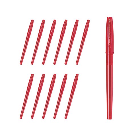 파이롯트 슈퍼그립G 캡식 유성볼펜 1.2mm BPS-GG-B, 레드, 12개