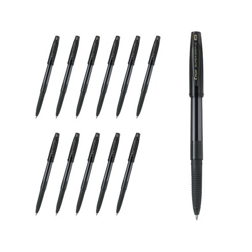 파이롯트 슈퍼그립G 캡식 유성볼펜 1.0mm BPS-GG-M, 블랙, 12개