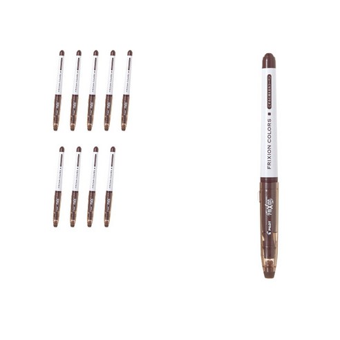 파이롯트 프릭션 칼라 수성펜 0.6mm SFC-10M, 브라운, 10개