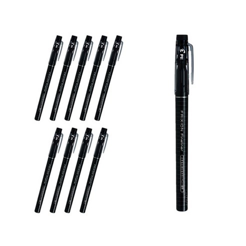 파이롯트 프릭션 파인라이너 0.45mm SFFL-12F, 블랙, 10개