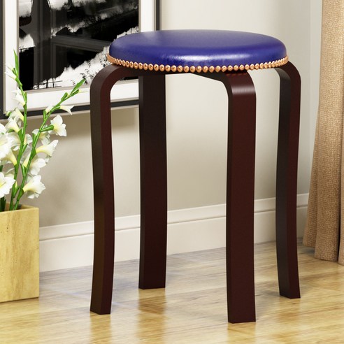 가팡 원목 빈티지 원형 의자, 6703