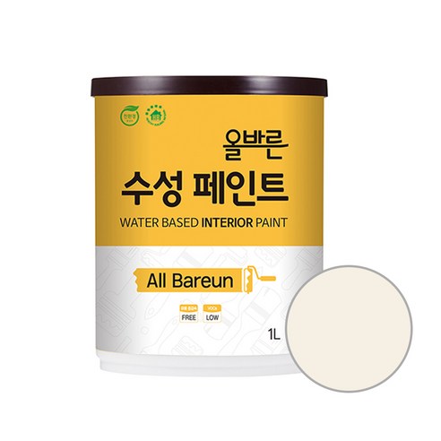 페인트인포 올바른 수성 페인트 1L, 휘핑크림