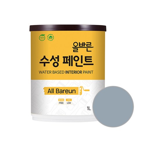 페인트인포 올바른 수성 페인트 1L, 더스커그레이