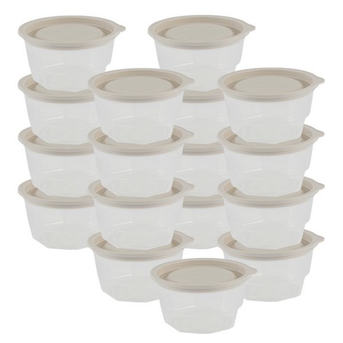 로제프 쿠킹쿡 전자레인지 밀폐용기, 17개, 크림베이지 350ml