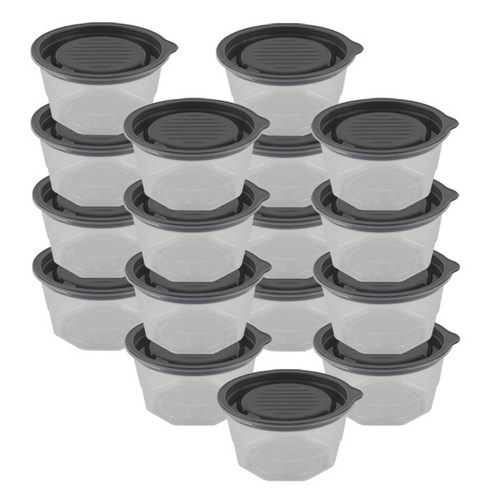 로제프 쿠킹쿡 전자레인지 밀폐용기, 17개, 밀폐용기 모던그레이 350ml x 17p