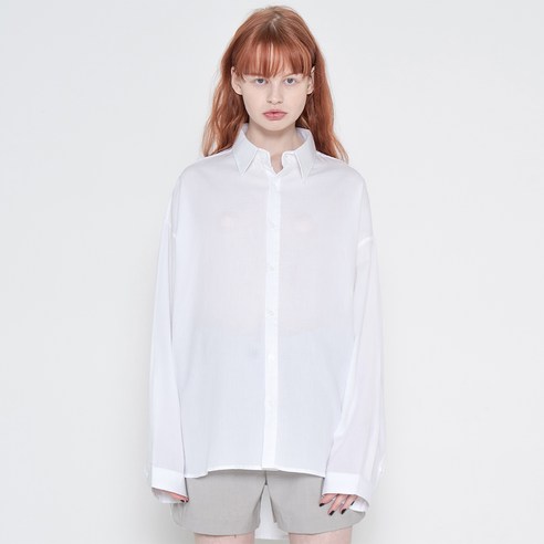 레이디볼륨 여성용 LV OVERFIT PIGMENT WASHING SHIRT