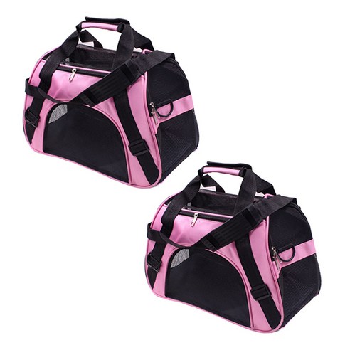 블럭마트 강아지 접이식 가방 크로스백 2p, 핑크, 대형(52 x 24.5 x 33 cm), 2개