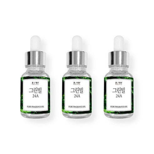 아제르퍼시픽 프래그런스 CPL 아로마 프리미엄 오일 30ml x 3p + 시향지 랜덤발송 3종 세트, 그린빌(24A)