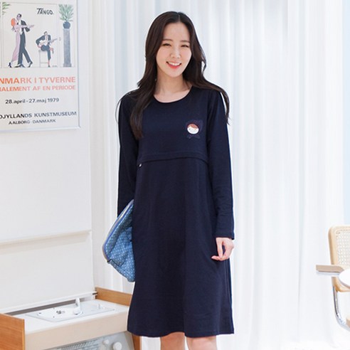 메르 마이걸 긴팔 수유 원피스