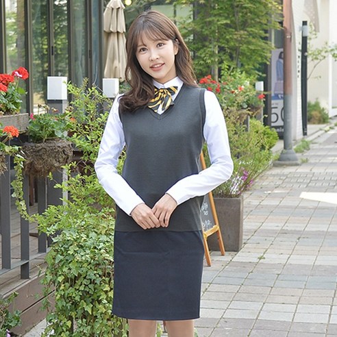 교복몰 여아용 교복 조끼, 차콜