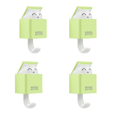 MEO 숨바꼭질 매직후크 고양이, 그린(G001), 4개