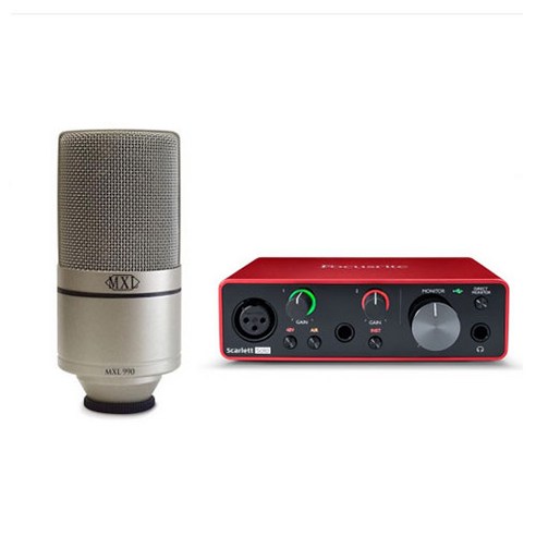 포커스라이트 Focusrite Scarlett Solo 3rd Gen 콘덴서마이크, MXL 990