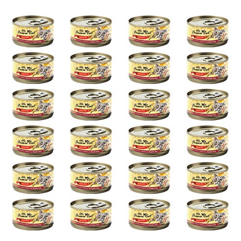 퍼시캣 전연령용 캣 슈퍼 프리미엄 주식캔, 80g, 닭+소, 24개