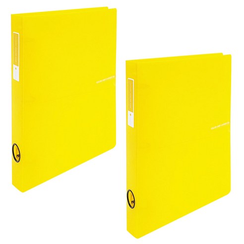 에코청운 투명 칼라칩 3공 D링 바인더 3cm A4, 노랑, 2개