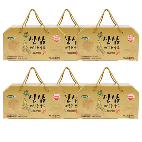 한미헬스 산삼배양근 골드 건강음료, 100ml, 60개