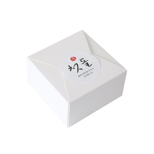 레이스 포장 박스 100p + 첫돌 스티커 캘리2 100p 세트, 박스(화이트), 스티커(혼합색상), 1세트