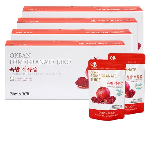 옥반식품 석류즙, 70ml, 120개